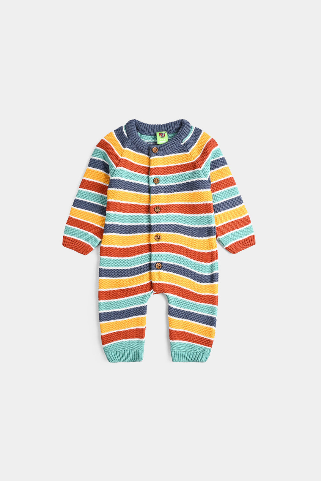 Infant Boys Acrylic Romper-Multi Stripe