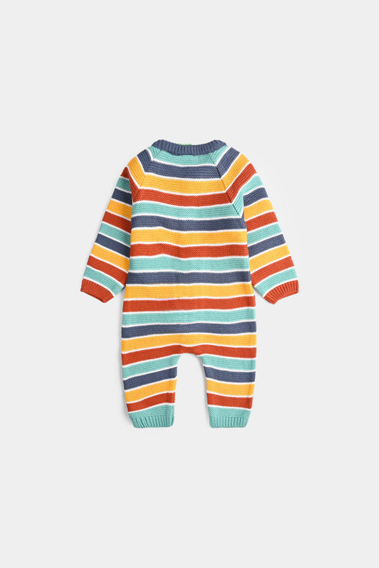 Infant Boys Acrylic Romper-Multi Stripe