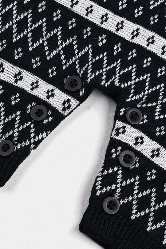 Infant Boys Acrylic Romper-Trible - Navy White