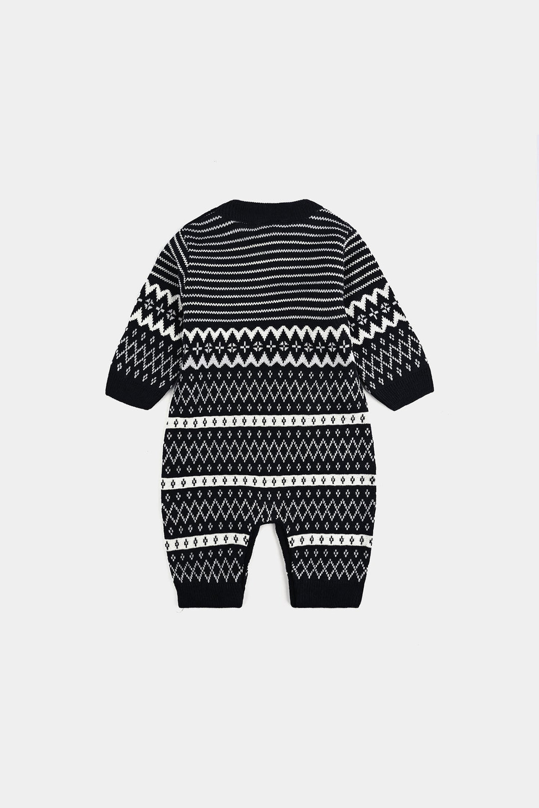 Infant Boys Acrylic Romper-Trible - Navy White