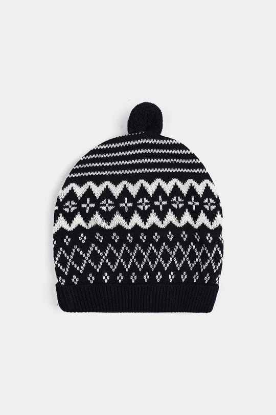 Infant Boys Acrylic Romper-Trible - Navy White