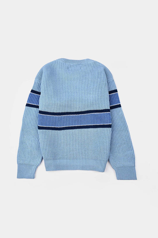 Boys Feather-Acrylic Sweater-Olympic-LT.Blue