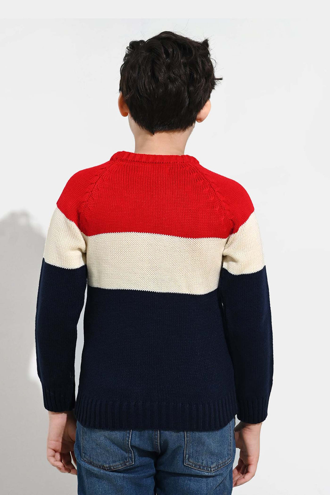 Boys Acrylic Sweater-Electric - Multi