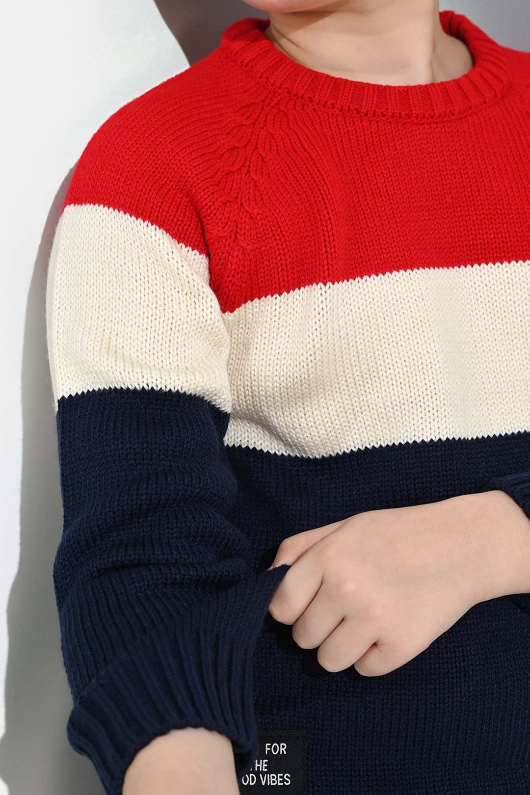 Boys Acrylic Sweater-Electric - Multi