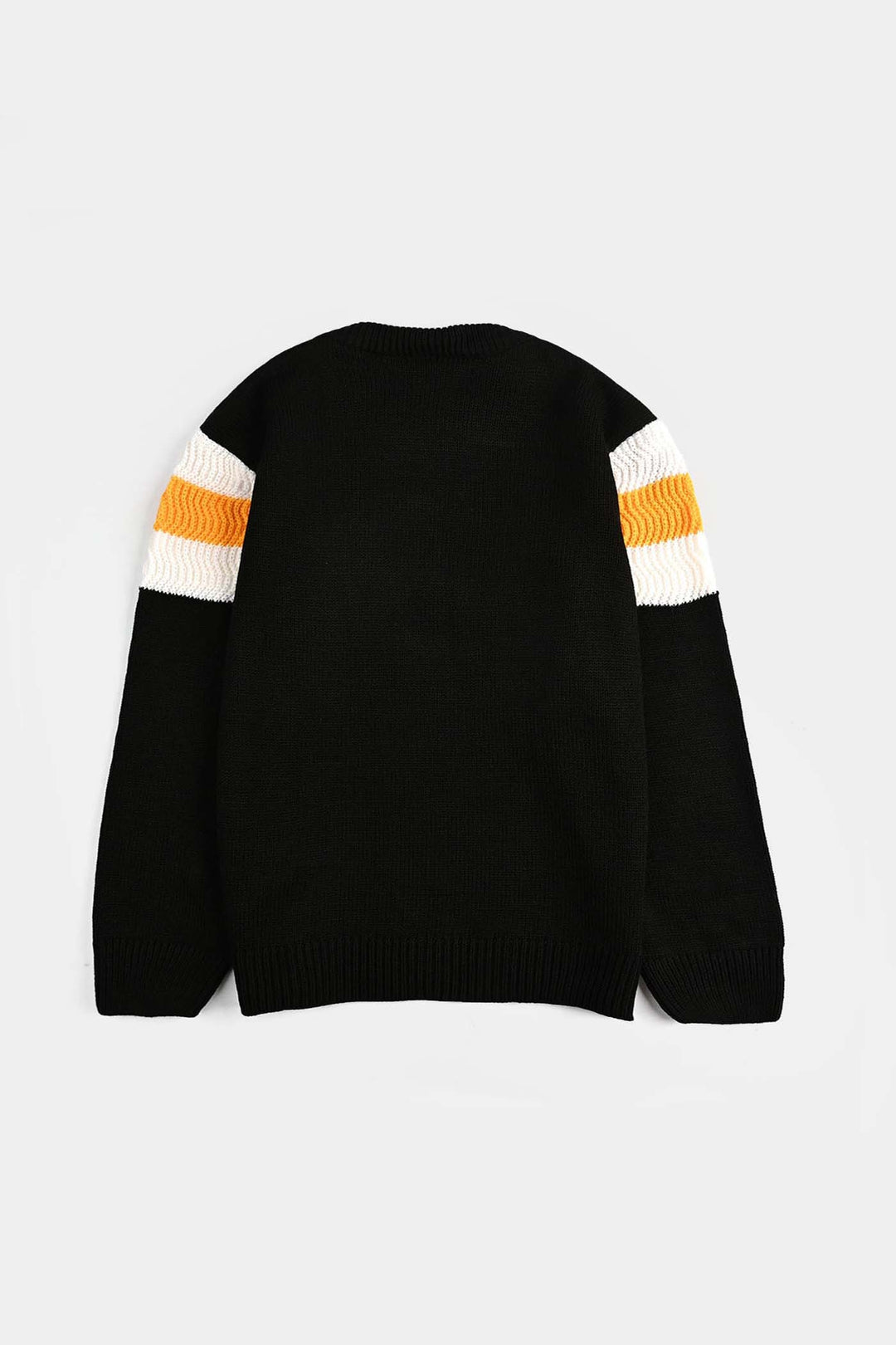 Boys Acrylic Sweater Character-Black/Yellow