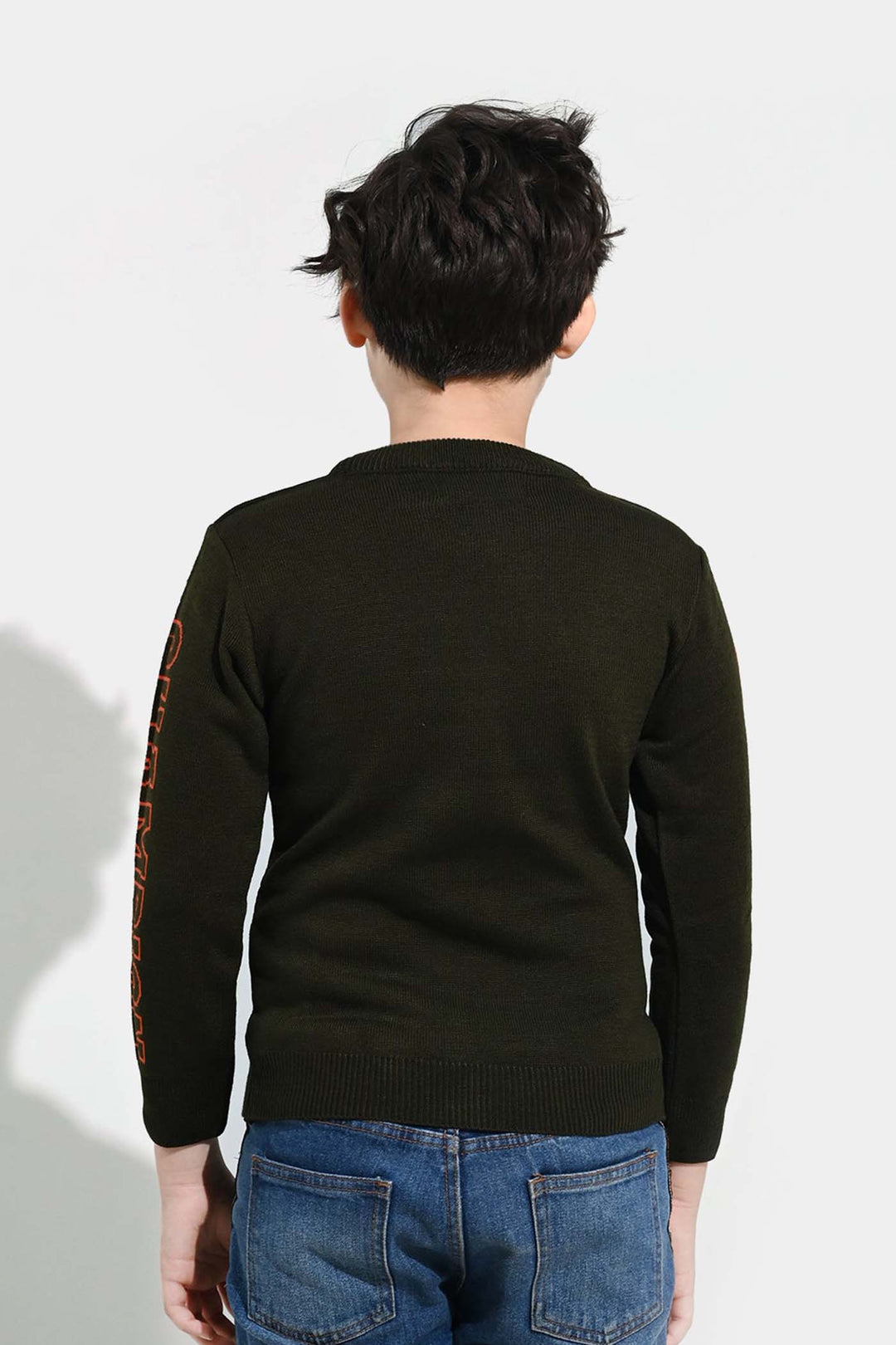 Boys Acrylic Sweater-Champion-GREEN