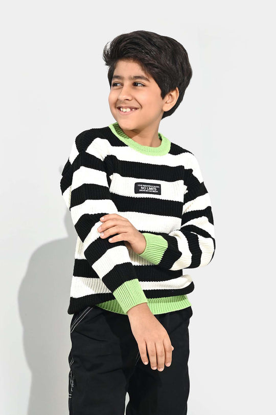 Boys Acrylic Sweater-No Limit - Multi