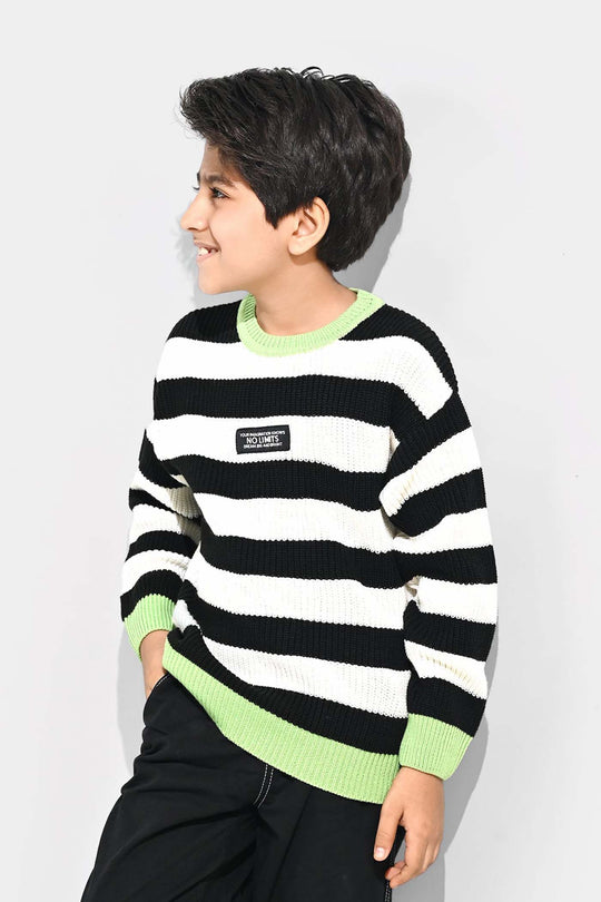 Boys Acrylic Sweater-No Limit - Multi