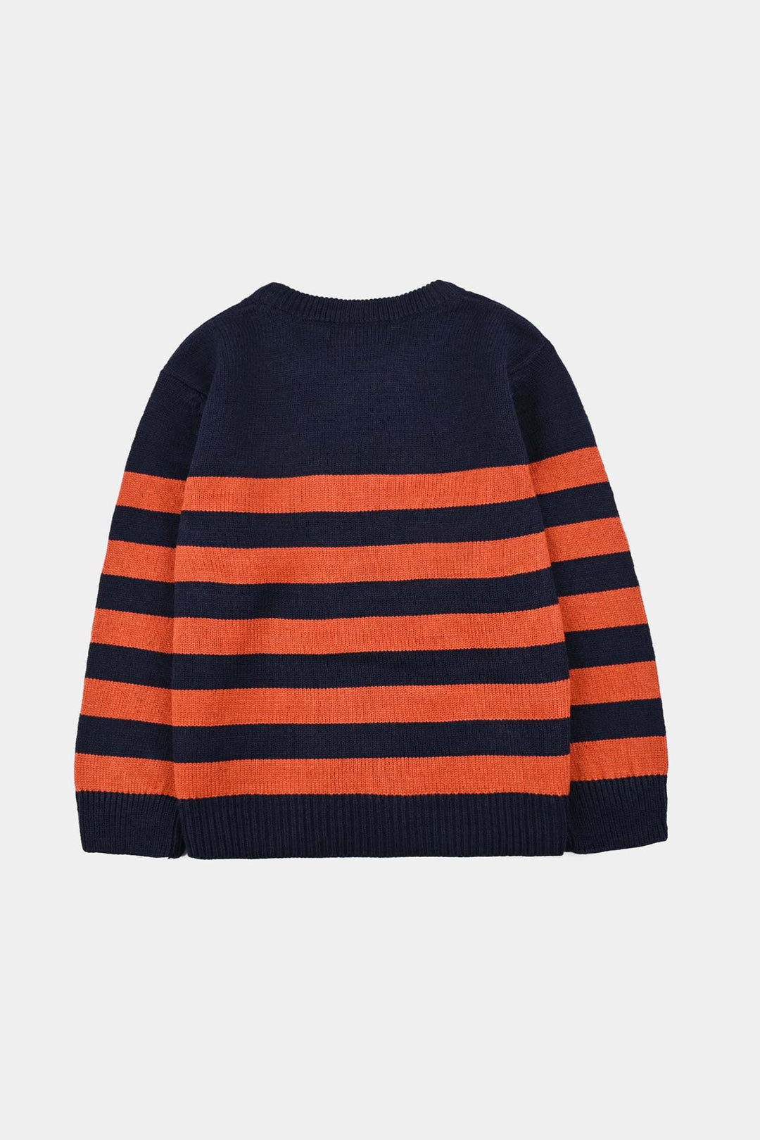 Boys Acrylic Sweater-Marmalade-Rust.Navy