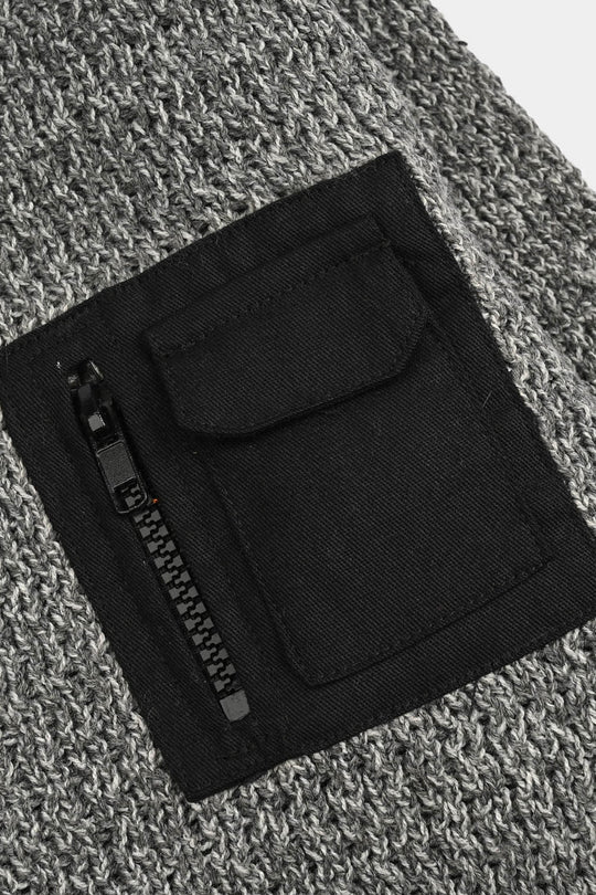 Boys Acrylic Sweater-Rules-GREY