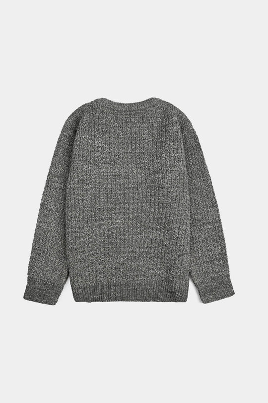 Boys Acrylic Sweater-Rules-GREY