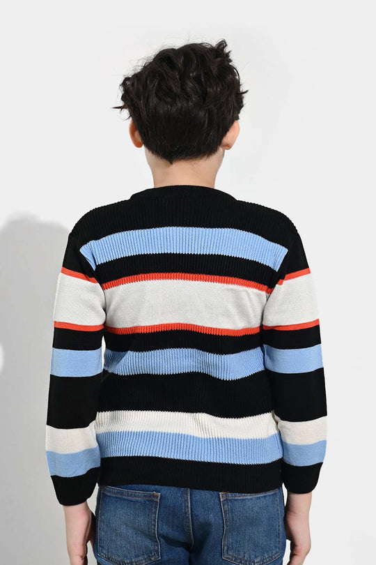 Boys Acrylic Sweater-Superstar-Multi