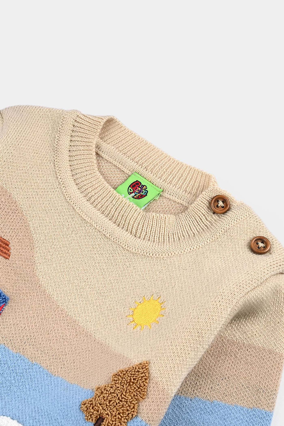 Infant Boys Acrylic Sweater-Adventure-Multi
