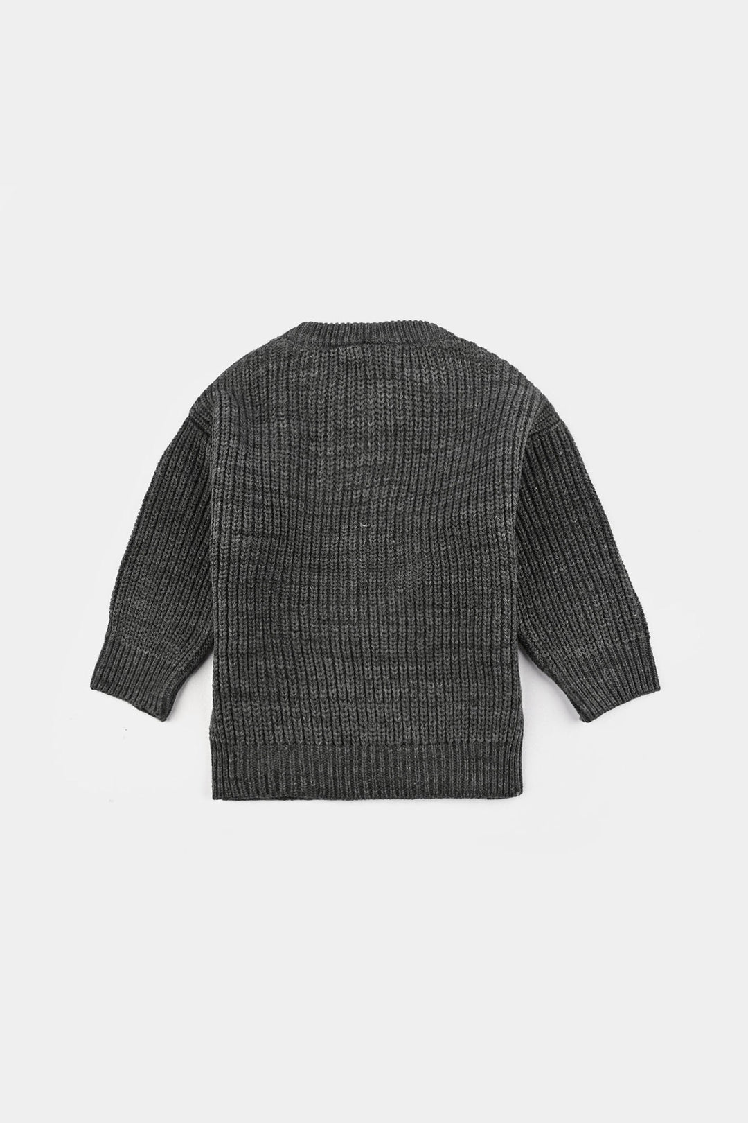Infant Boys Acrylic Sweater-Dig Dig-GREY