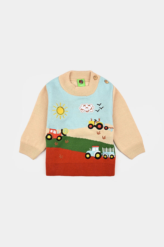 Infant Boys Acrylic Sweater-Elbrus-Multi