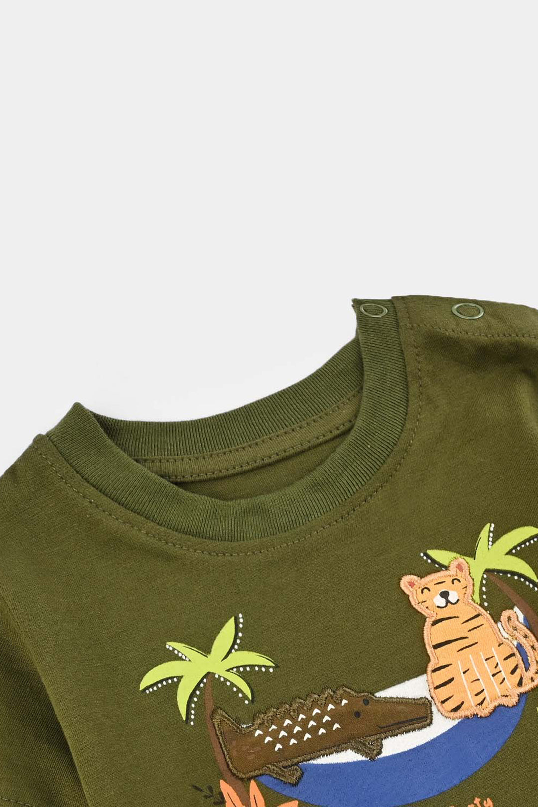 Infant Boys Cotton Jersey T-Shirt - Green