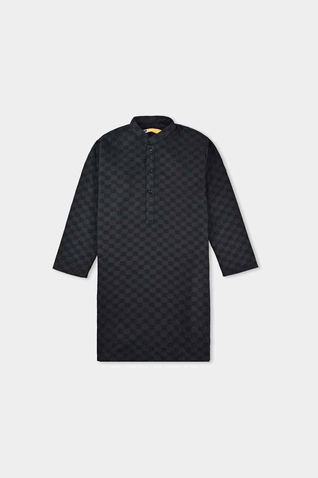 Boys Cotton Shalwar Suit (Chicken)-BLACK