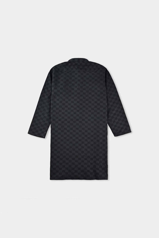 Boys Cotton Shalwar Suit (Chicken)-BLACK