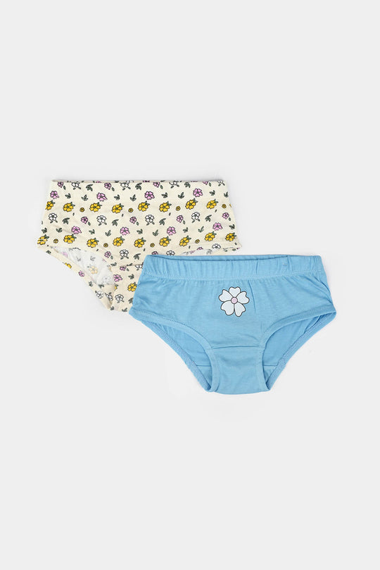 Girls Cotton Jersey Panties Pack Of 2
