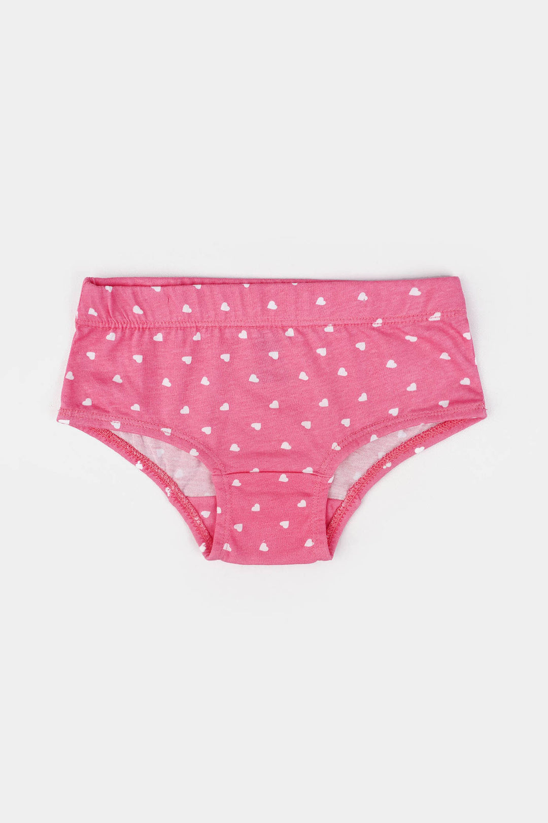 Girls Cotton Jersey Panties Pack Of 2-Hearts & DOT-H.Pink/Vanilla