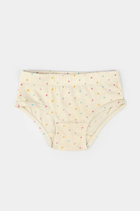 Girls Cotton Jersey Panties Pack Of 2-Hearts & DOT-H.Pink/Vanilla