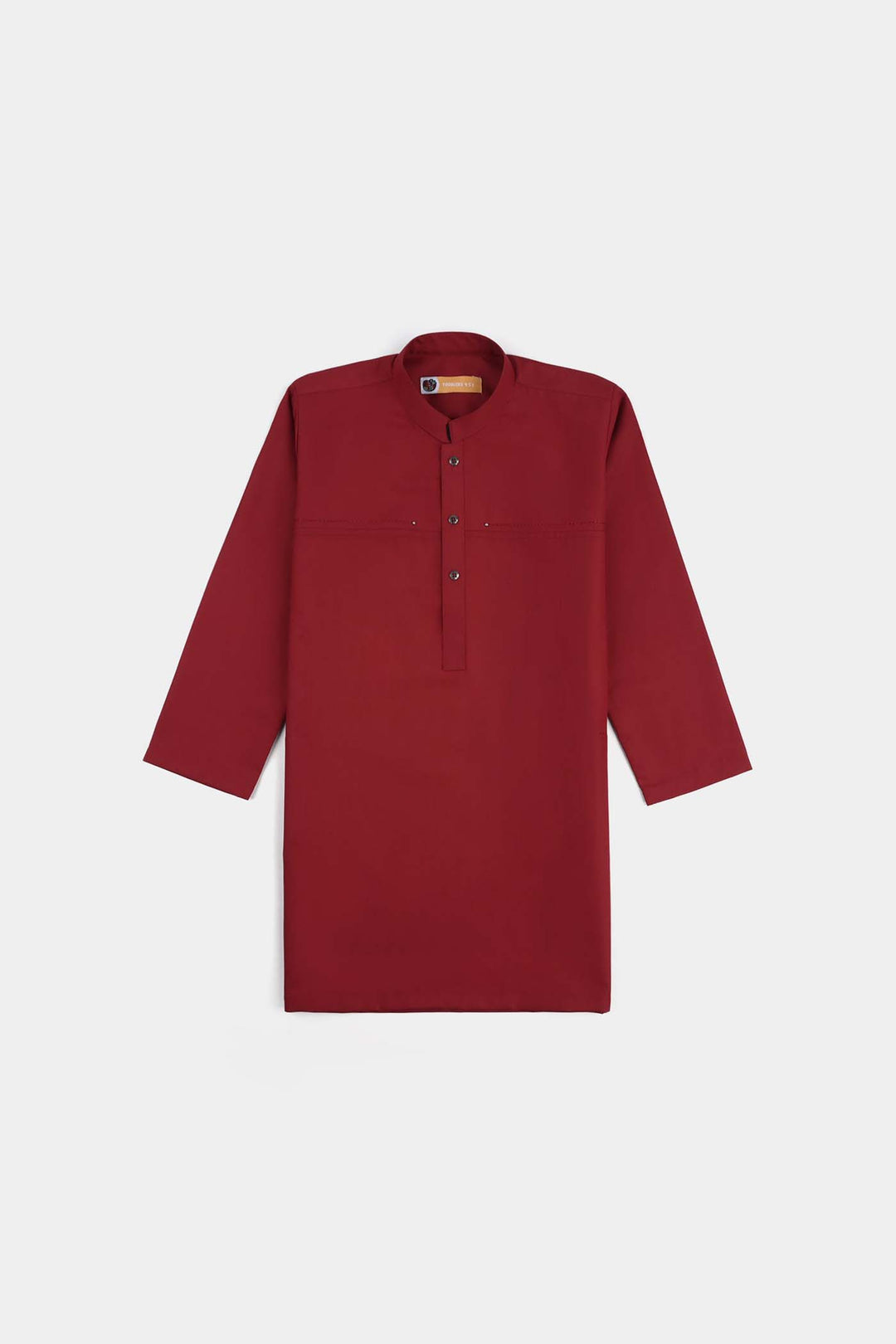 Boys Poly Viscose Kurta & Pajama Suit (Tribal Motif)-RED