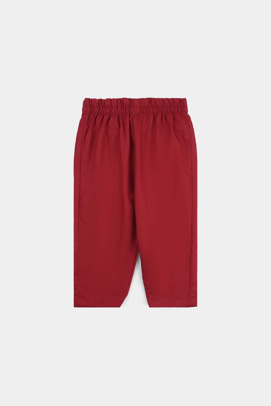 Infant Boys Poly Viscose Kurta & Pajama Suit (Tribal Motif)-RED