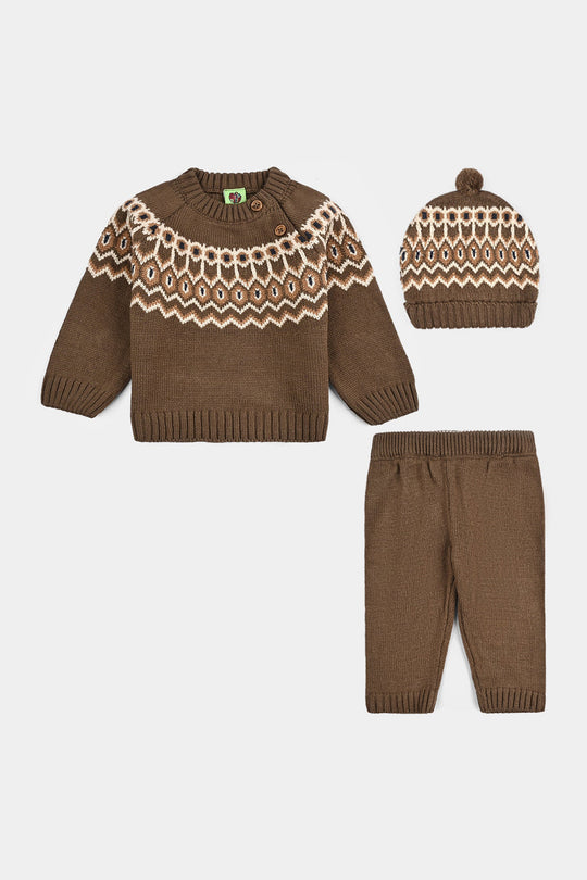 Infant Boys Acrylic Suit-Tribe - BROWN