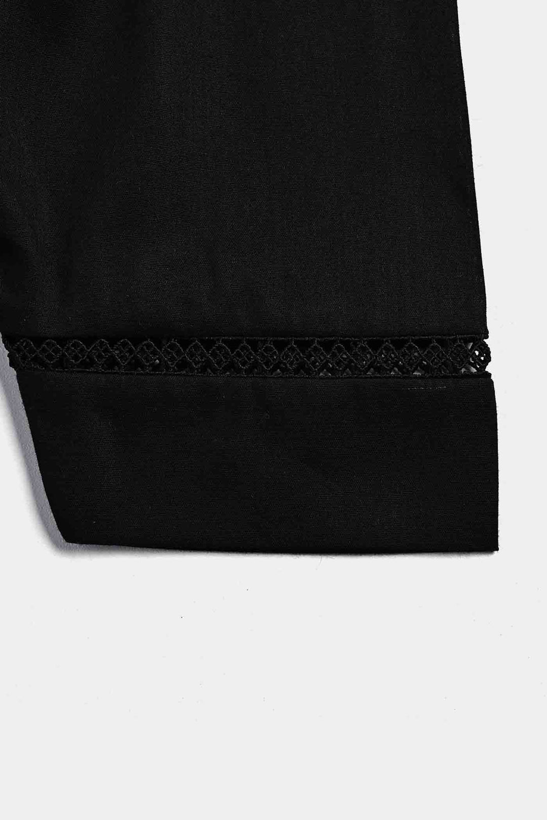 Infant Girls Cotton Shalwar lace-BLACK