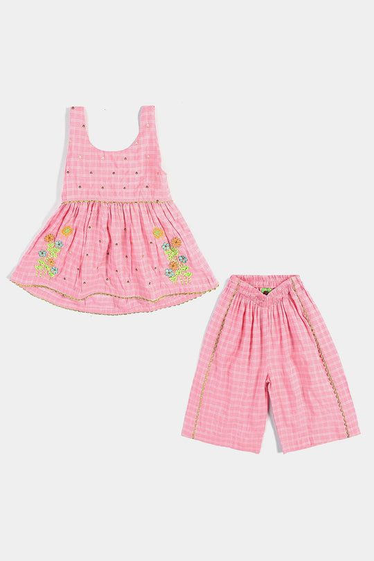 Infant Girls Poly Cotton 2Pcs Little Diva-Pink