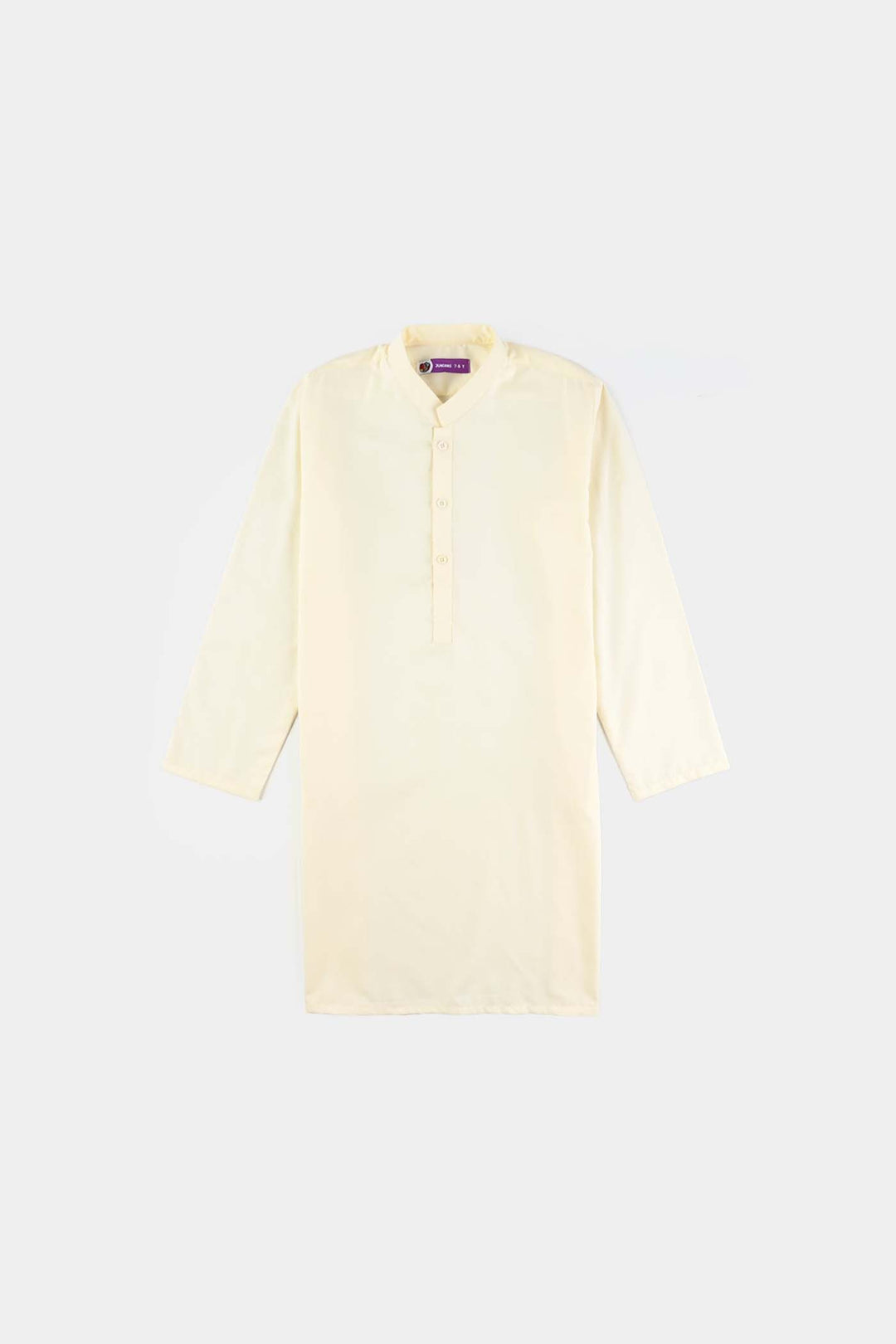 Boys Poly Viscose 3 Piece Suit (Square PKT)-Off White