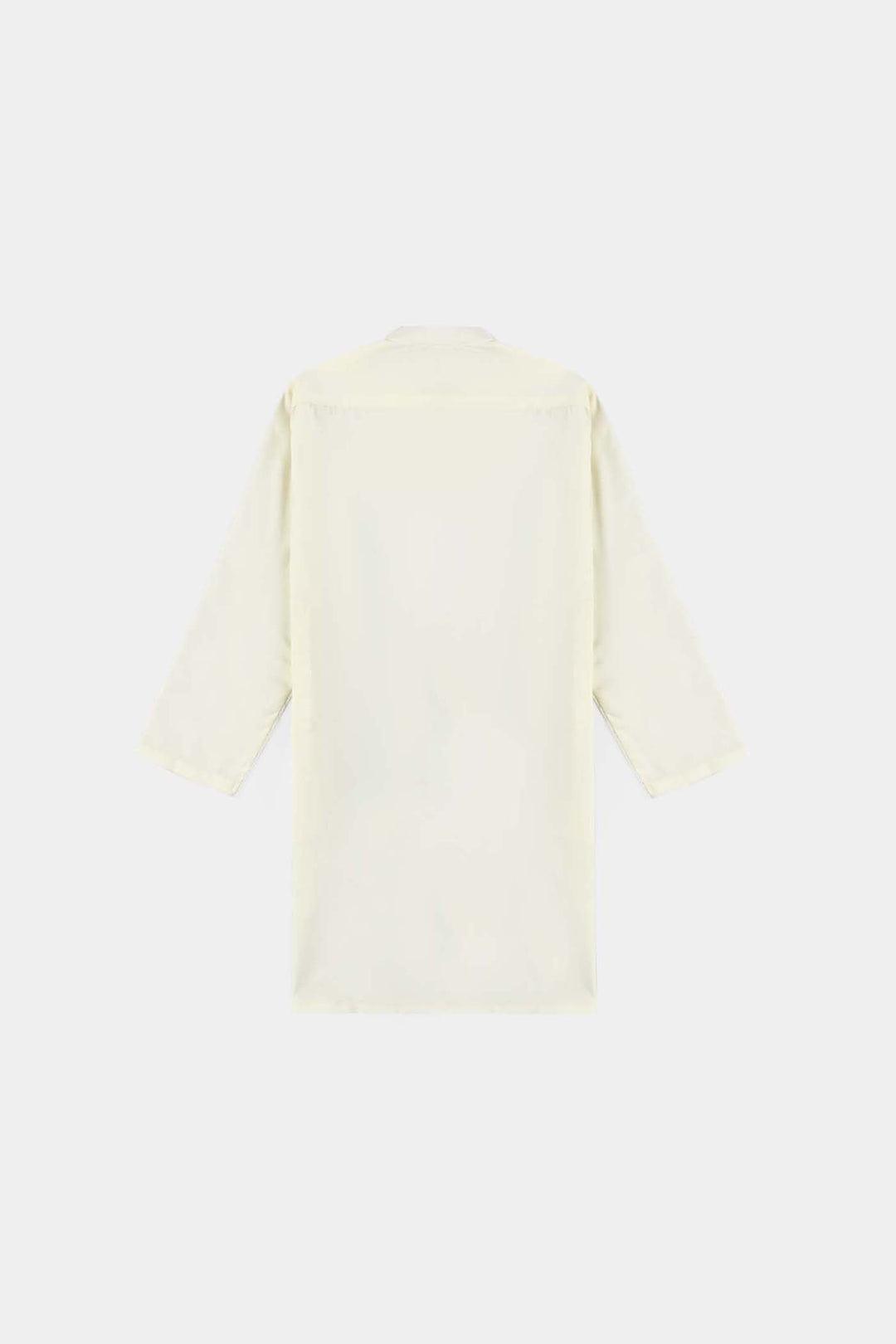 Boys Poly Viscose Kurta Pajama Suit (Square PKT)-Off White