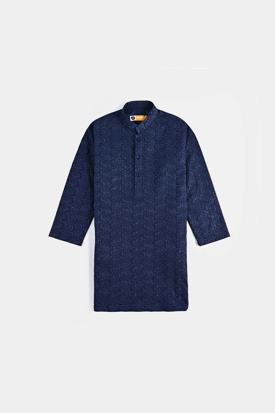 Boys Kurta (Chicken)-NAVY
