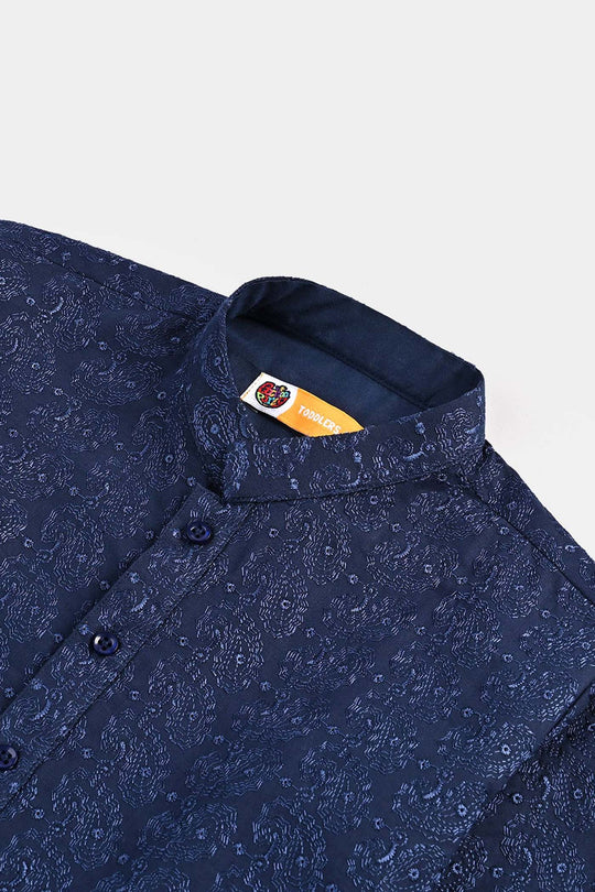 Boys Kurta (Chicken)-NAVY