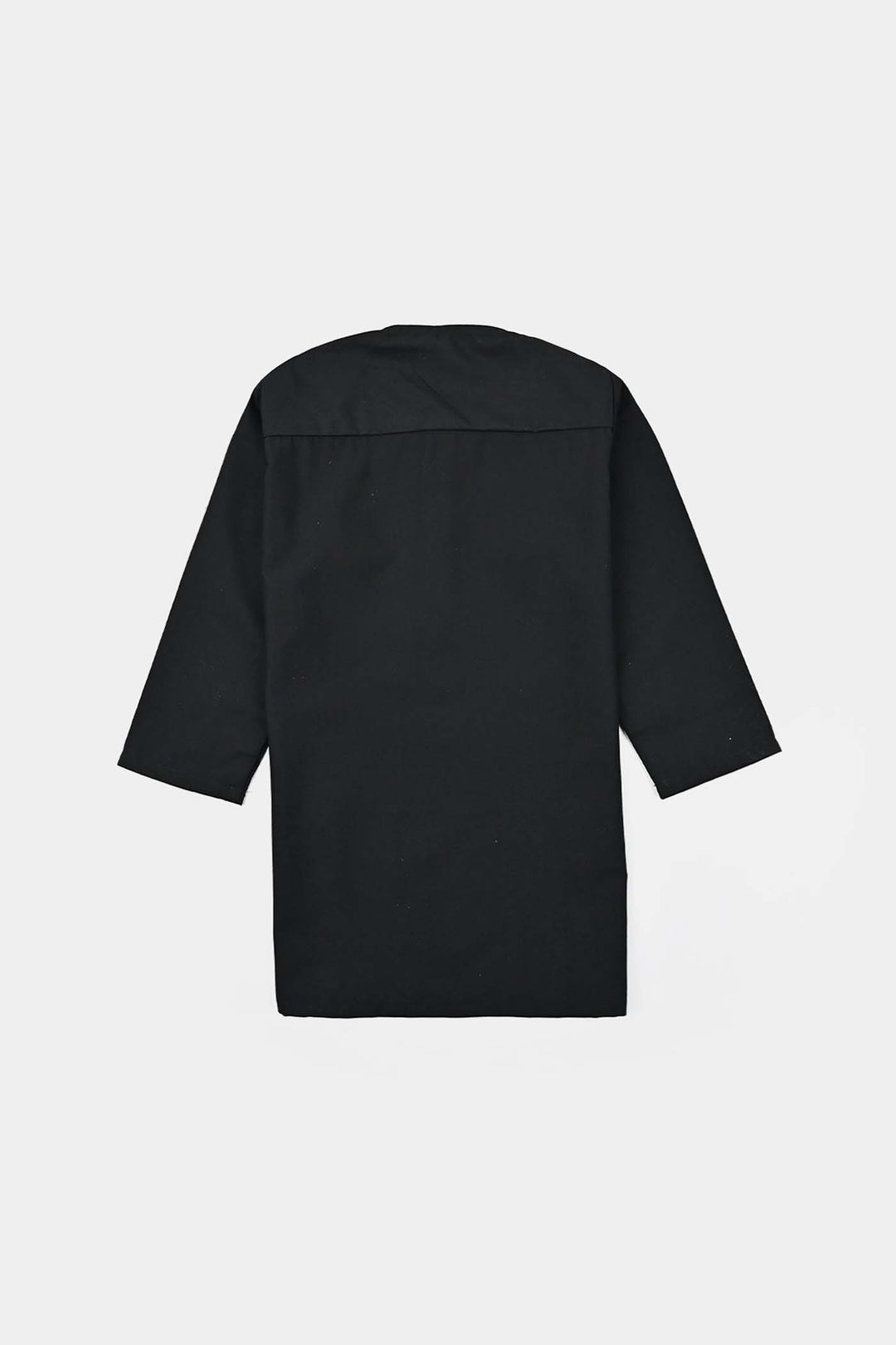 Infant Boys Poly Viscose kurta Shalwar Suit (Blended)-BLACK