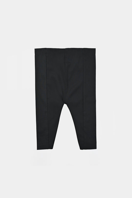 Infant Boys Poly Viscose kurta Shalwar Suit (Blended)-BLACK