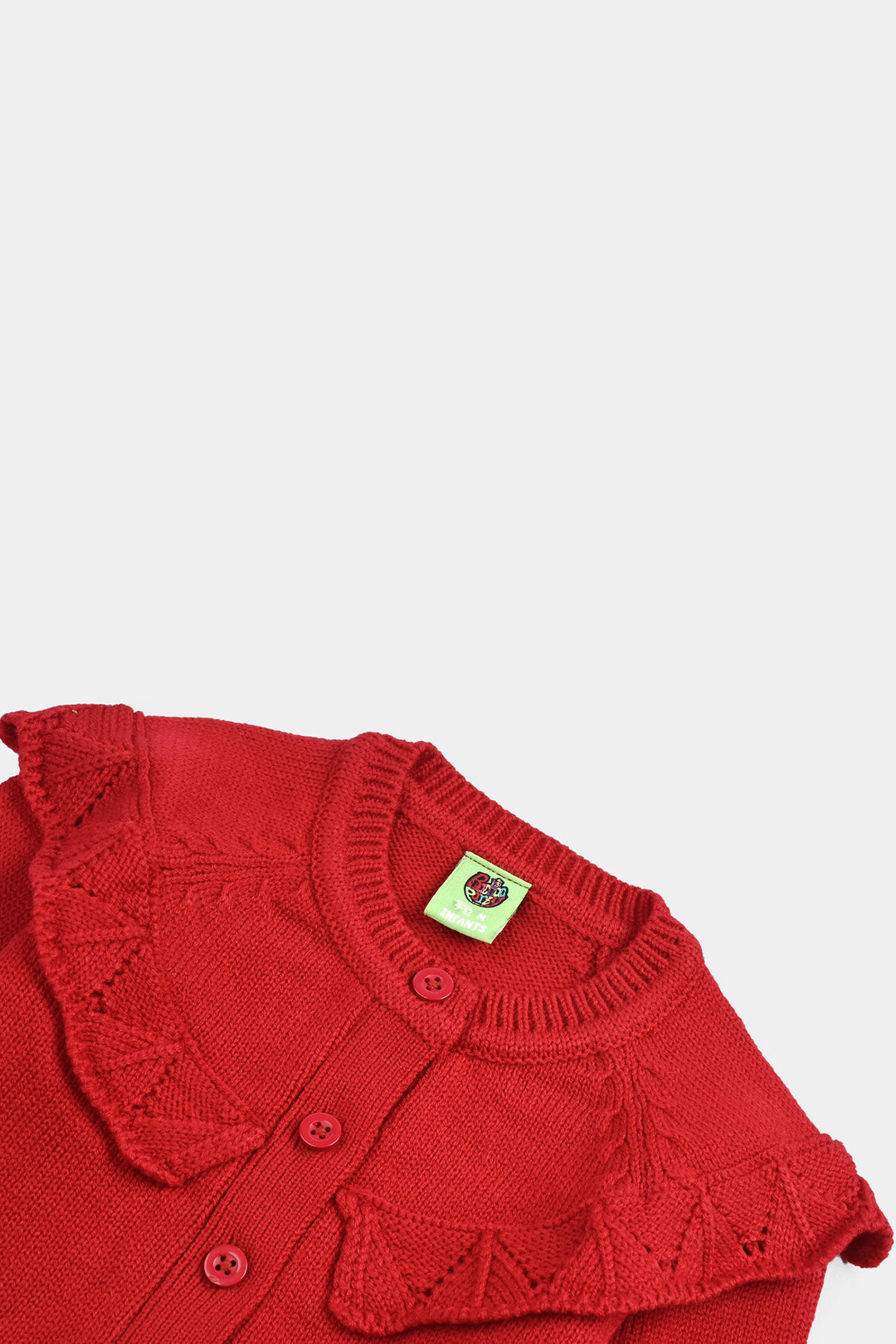 Infant Girls Acrylic Suit-Scarlet - RED