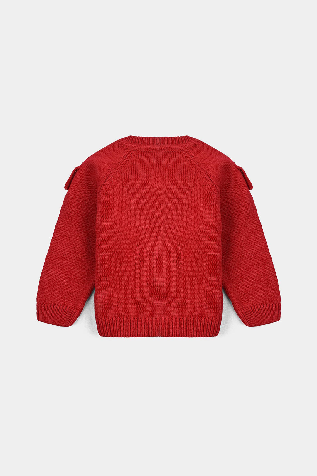 Infant Girls Acrylic Suit-Scarlet - RED