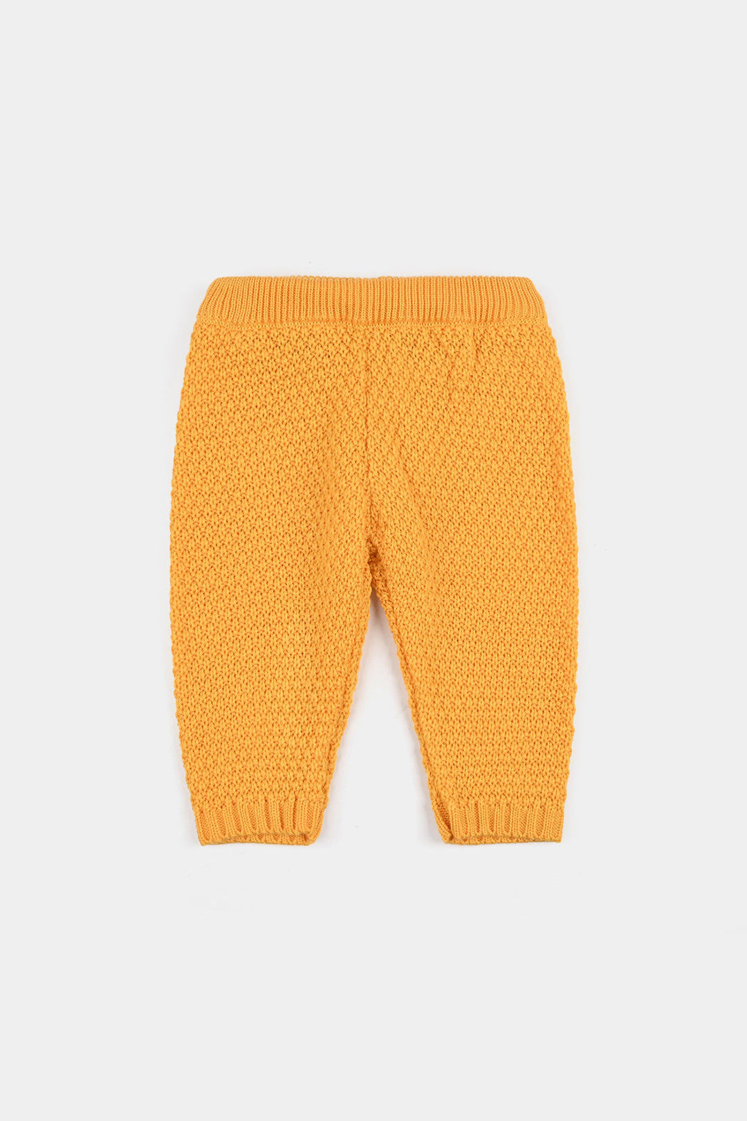 Infant Girls Acrylic Suit-Pompom Knitting-Mustard