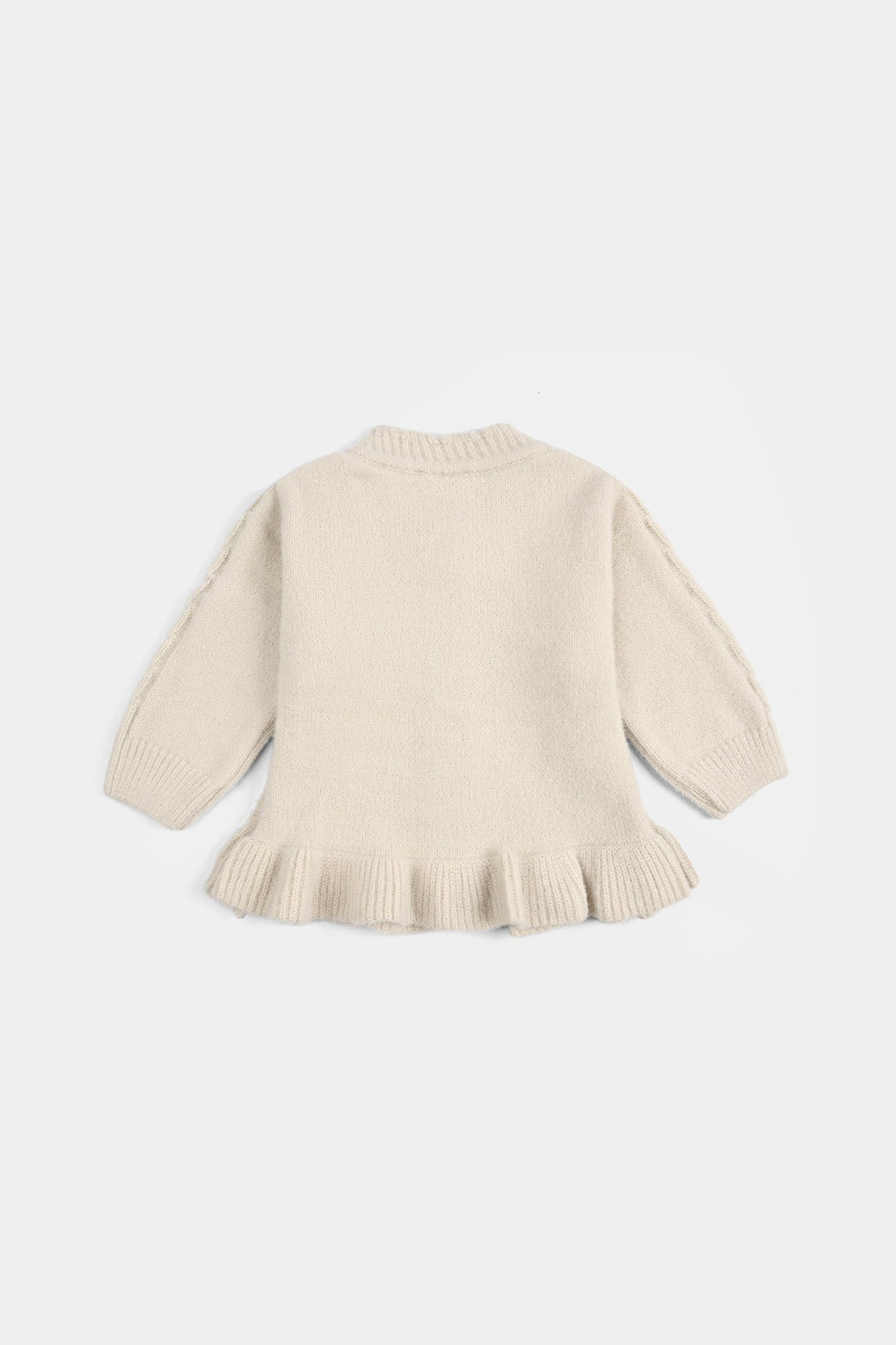 Infant Girls Acrylic-Crystal Feather Suit-Triangle - BEIGE