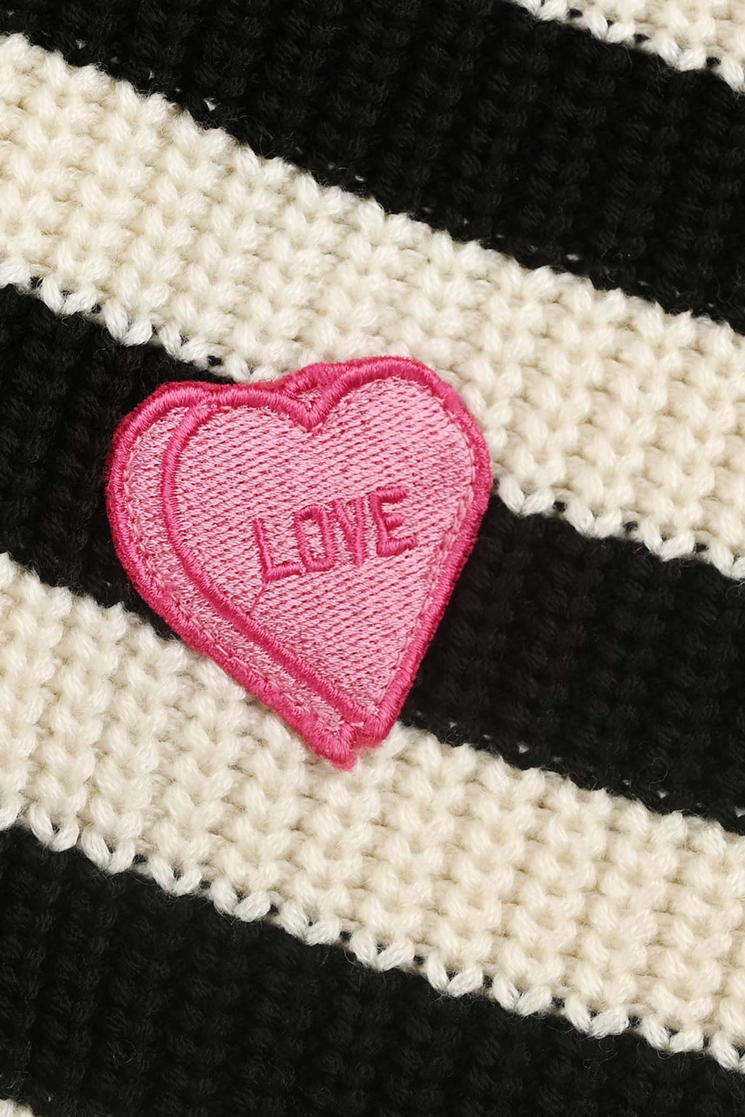 Girls Acrylic Sweater-Have Fun-Black/White