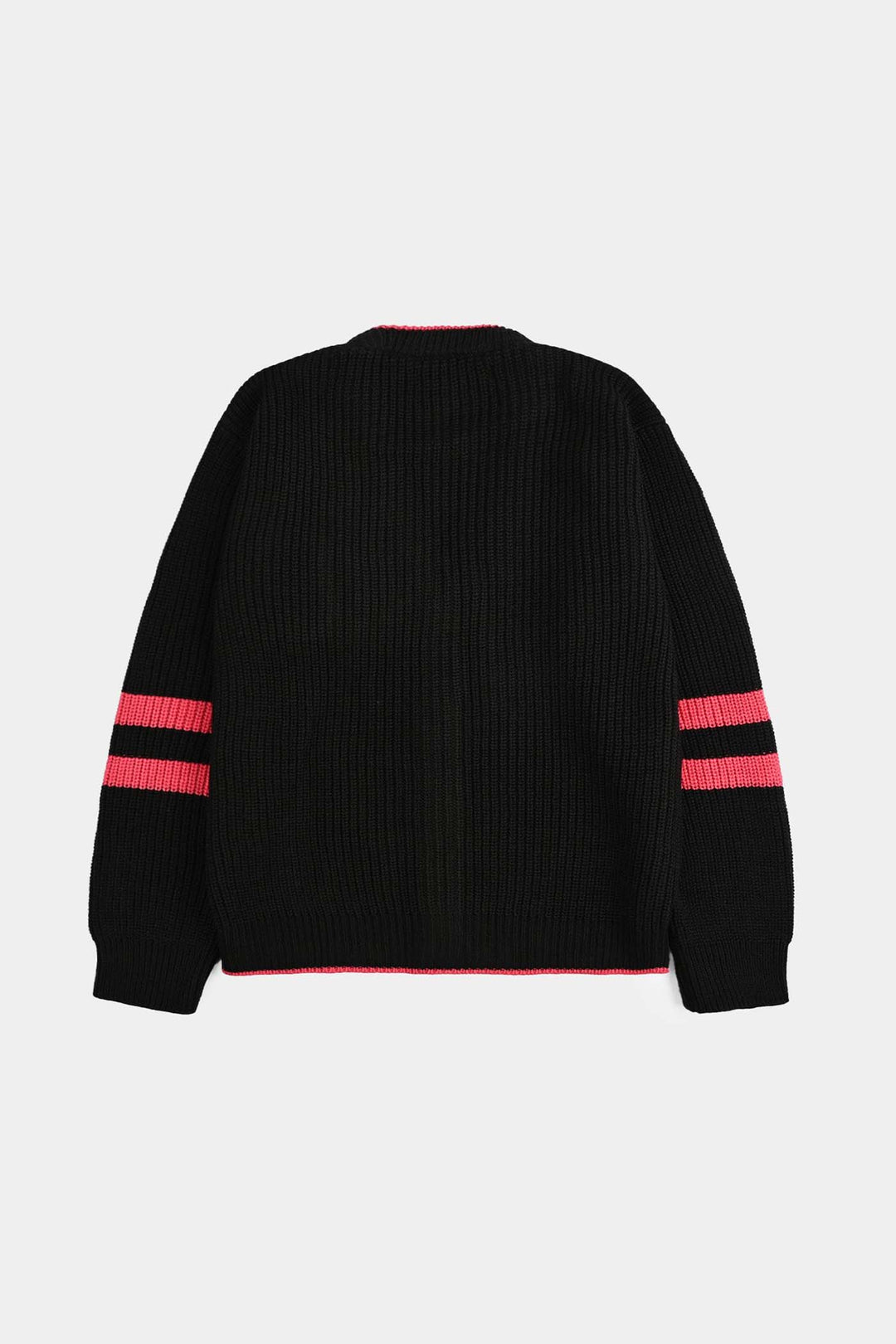Girls Acrylic Sweater Cardigan-Black