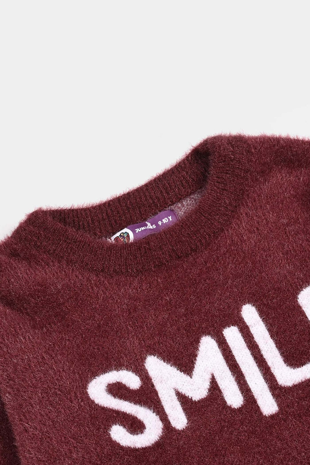 Girls VPN-Acrylic Sweater-Smile-MAROON