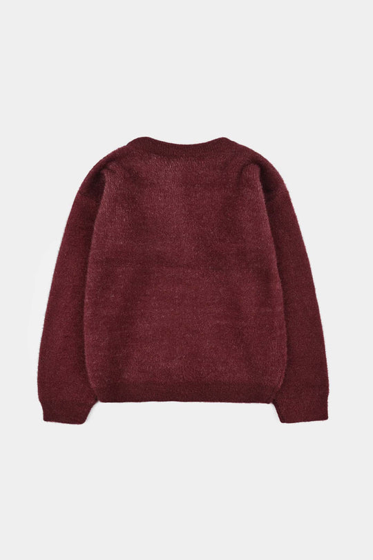 Girls VPN-Acrylic Sweater-Smile-MAROON