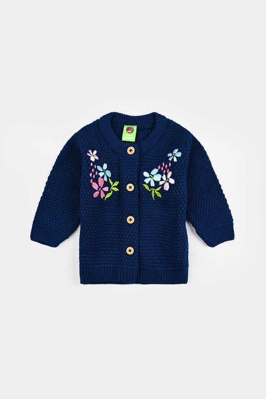 Infant Girls Acrylic Sweater Lilly - Royal Blue