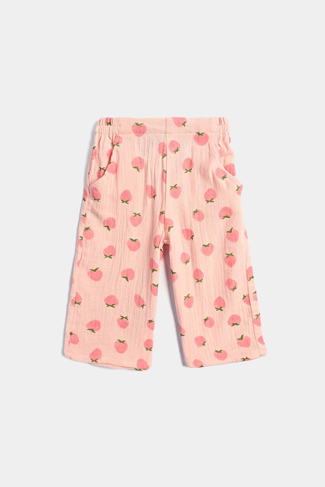 Infant Girls Cotton Co-Ord Set Strawberry-Pink