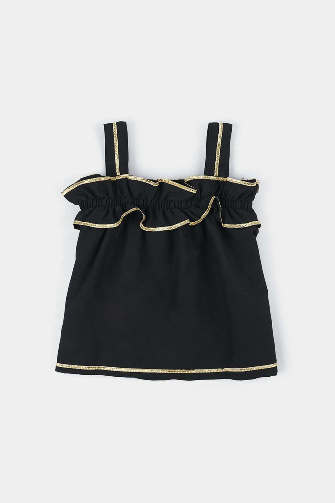 Infant Girls poly cambric Emb 2 Pcs Little Fairy-BLACK