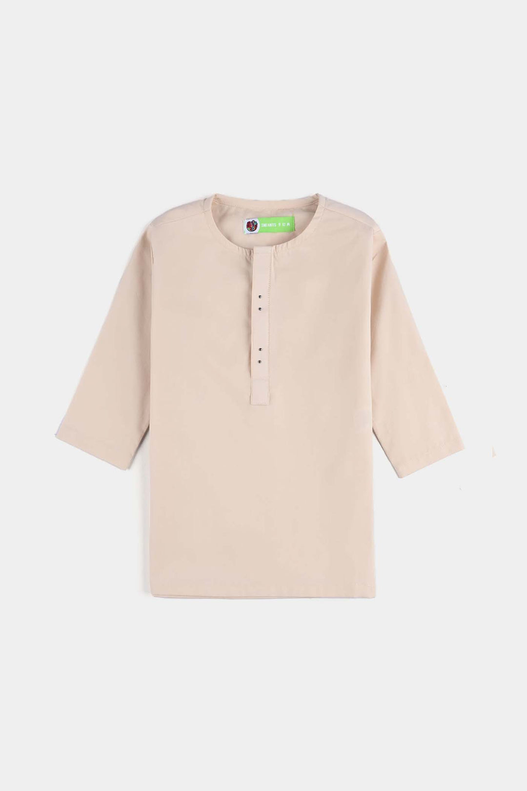 Infant Boys Cotton Poplin 3 Piece Suit (Puff Print)-BEIGE