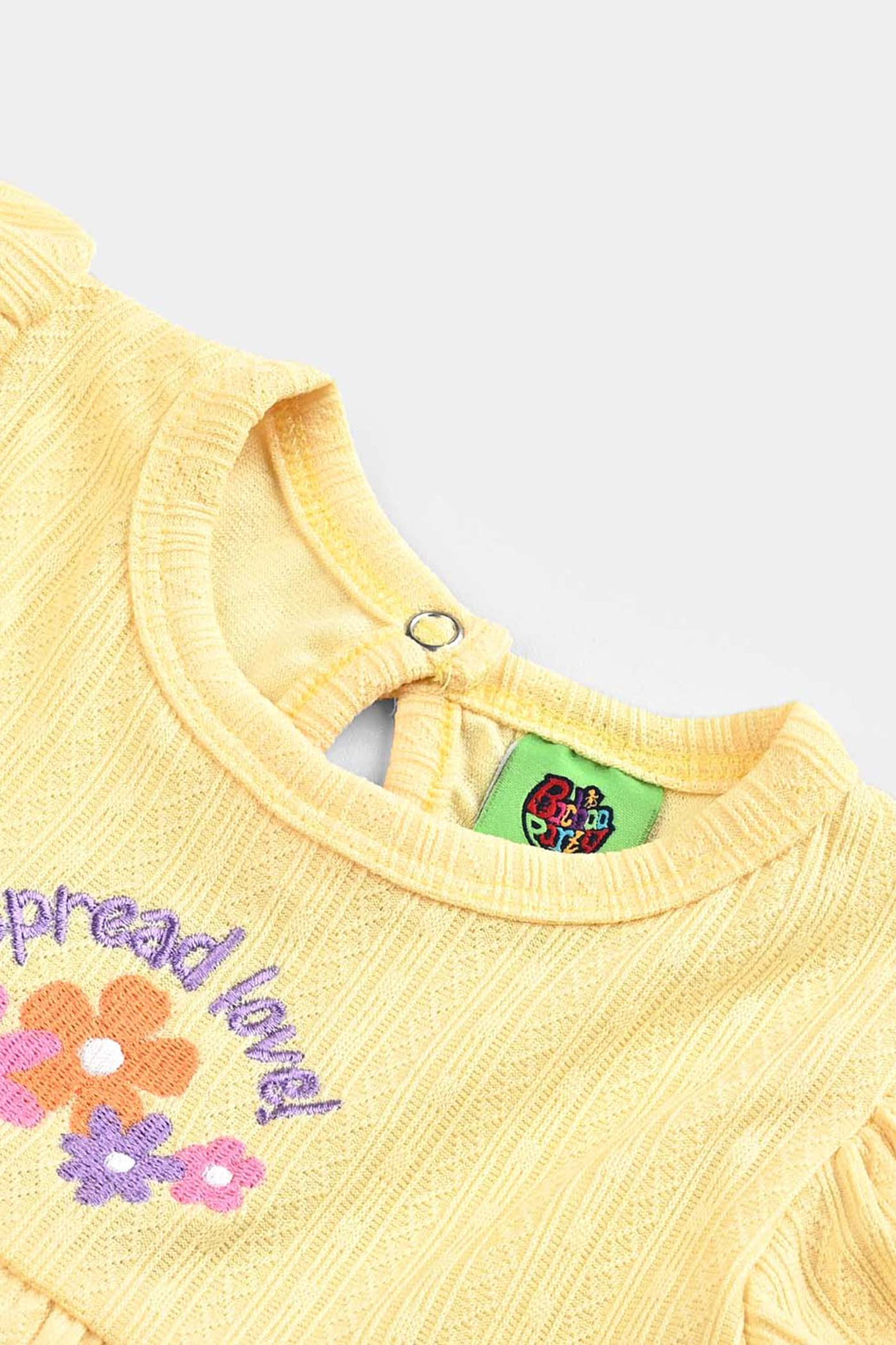 Infant Girls Jacquard Jersey Frock Hello Summer-Yellow