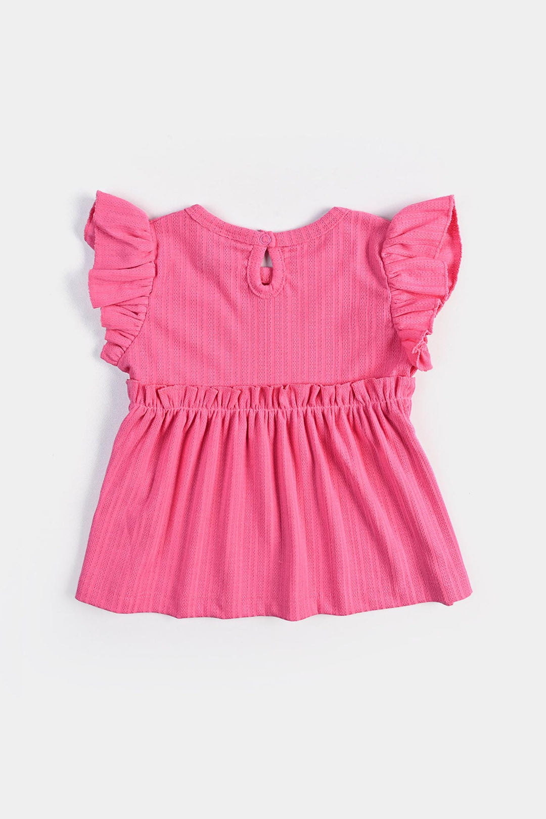 Infant Girls Jacquard Jersey Frock Enjoy The Little Thing-Pink